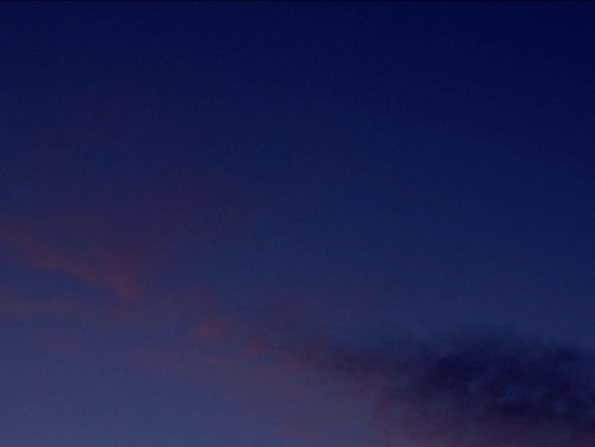 Frame from #nothinglastsforever: a dusk sky
